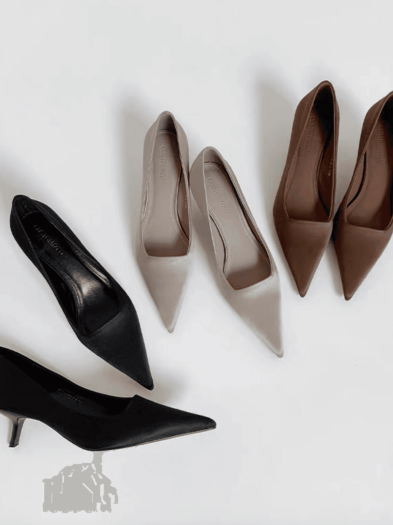 Satin lambskin pointy stilettos 3
