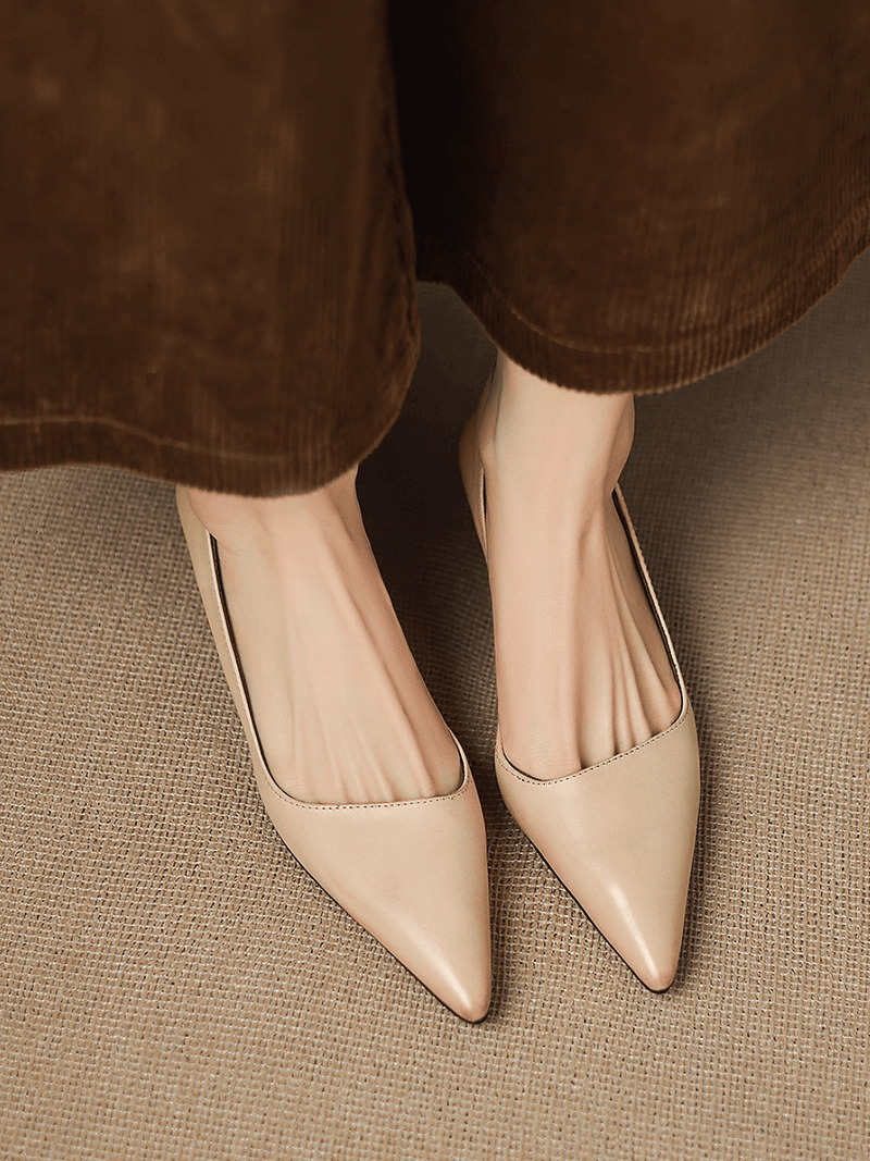 Soft calf leather pointy brushed off stilettos 4