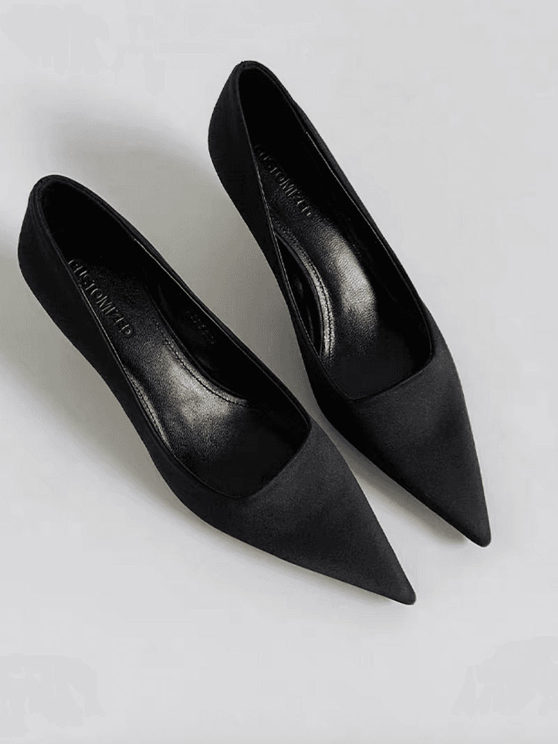Satin lambskin pointy stilettos 5