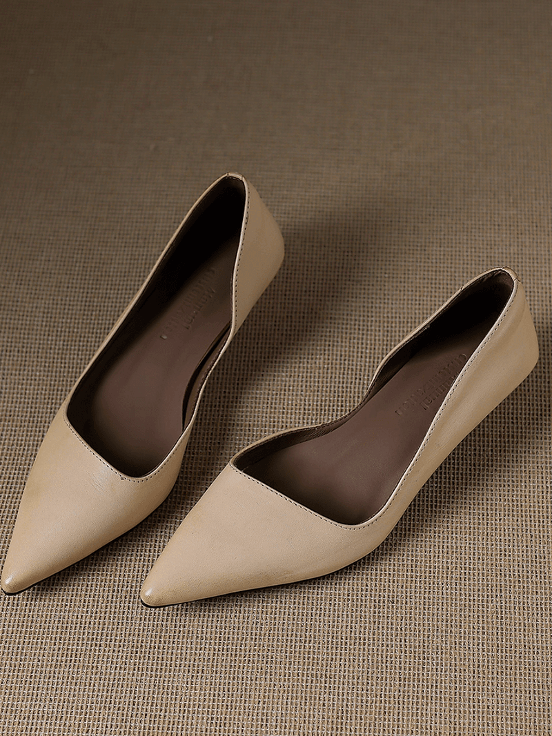 Soft calf leather pointy brushed off stilettos 3